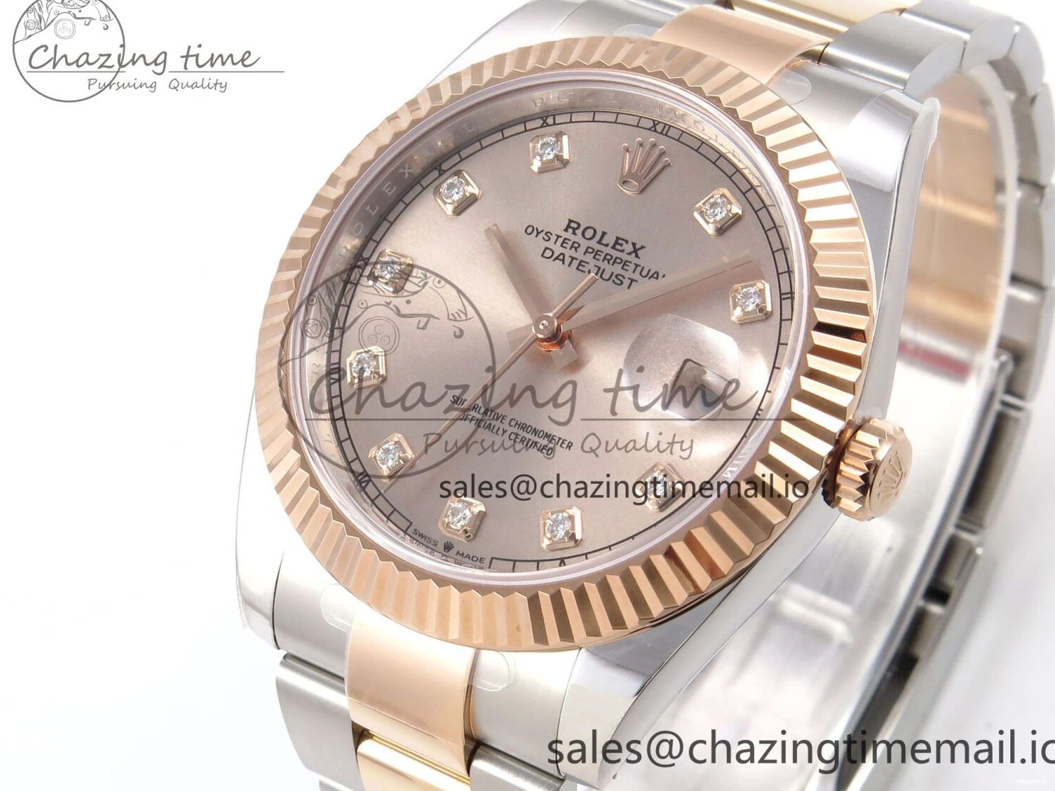 SH3235（Gain Diamonds Oyster 904L DateJust 126331 Steel Dial ARF RG on Edition 41 SS Bracelet 1:1 Weight） Best RG 0517